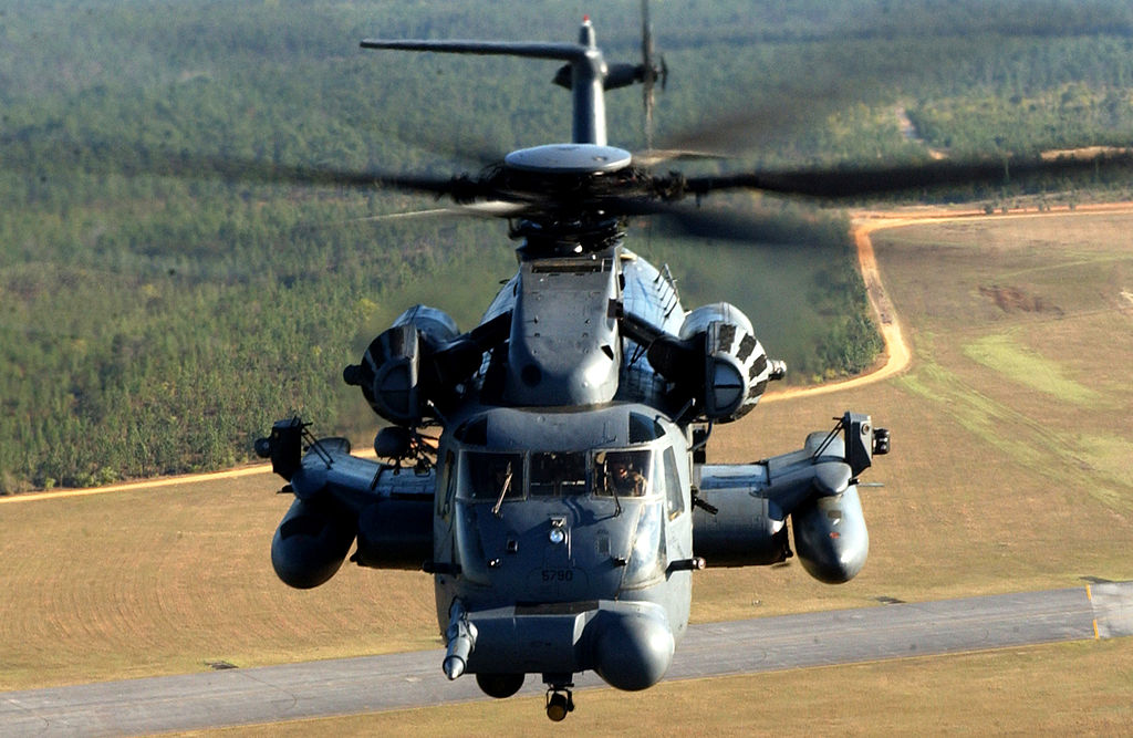 MH-53 of the  20th Special Operations Squadron flying over Hurlburt Field, Fla,